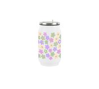 Purely Home Pastel Daisies Drinking Can Flask With Straw