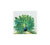 Purely Home Peacock Glass Hot Pot Stand - Heat Resistant Non-Slip Trivet