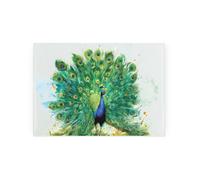 Purely Home Peacock Smooth Glass Worktop Saver - Small Chopping Board
