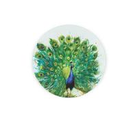 Purely Home Peacock Textured Glass Round Trivet - Small Kitchen Chopping Board