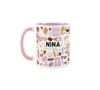 Purely Home Personalised Cake Maker Mug - Novelty Pink Tea/Coffee Ceramic Cup Baking Gifts for Cake Makers
