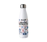 Purely Home Personalised Driving Instructor Water Bottle - Stainless Steel Double Walled 500ml Metal Hot/Cold Drinks Bottle Outdoor Novelty Gifts
