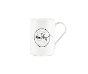 Purely Home Personalised Hubby Mug - Husband Marriage Wedding Gift/Present for Him - White Bone China Tea/Coffee Mug