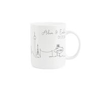 Purely Home Personalised Las Vegas City Skyline Mug - Bone China Tea/Coffee Souvenir Gift Cup for Travel Lovers & Couples