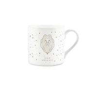 Purely Home Personalised Leo Mug - Gold Star Sign Bone China Tea/Coffee Cup - Customisable Zodiac Gift