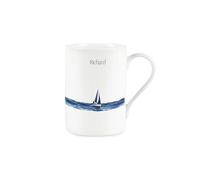 Purely Home Personalised Sailing Mug - Custom Ocean Dinghy Boat Sailor Gift/Present - Bone China Tea/Coffee Cup