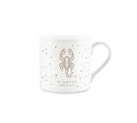 Purely Home Personalised Scorpio Mug - Gold Star Sign Bone China Tea/Coffee Cup - Customisable Zodiac Gift