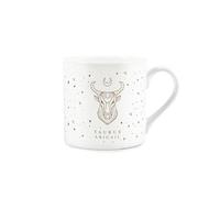 Purely Home Personalised Taurus Mug - Gold Star Sign Bone China Tea/Coffee Cup - Customisable Zodiac Gift