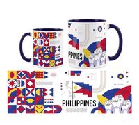 Purely Home Philippines Mug - Flag World Travel Holiday Tea/Coffee Gift Ceramic Navy Blue Cup