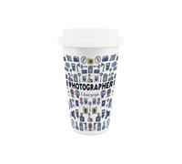 Purely Home Photographer Ceramic Travel Mug - Novelty Photography & Film Gifts/presents - Double-Walled Insulated Drinks Flask Cup