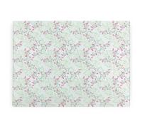 Purely Home Pink Floral Large Smooth Glass Chopping Board - Kitchen Worktop Protector