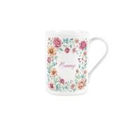 Purely Home Pink Floral Mummy Mug - Bone China Tea/Coffee Cup Gifts for Mothers Day