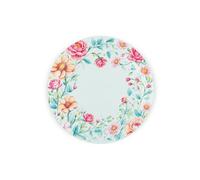Purely Home Pink Floral Textured Glass Round Trivet - Small Kitchen Chopping Board