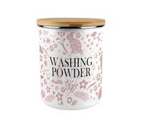 Purely Home Pink Rabbits Washing Powder Storage Canister - Wildlife & Nature 2.7L Extra-Large Enamel Kitchen & Laundry Tin Gifts