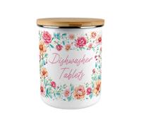 Purely Home Pink Roses Dishwasher Tablets Storage Tin