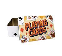 Purely Home Playing Cards Tin - Classic Card Games Metal Storage Container Gift 195 X 125 X 75mm