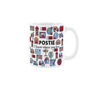 Purely Home Postie Mug - Humorous Postman/postwoman Funny Novelty Gift - Tea/coffee Hot Drinks White Ceramic Cup Present
