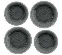 Purely Home Potters Reactive Glaze Grey Melamine Dinner & Side Plate Set For 2