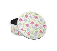 Purely Home Pretty Floral Cake Tin - Baking Gifts for Her - Small Round Metal Kitchen Storage Container Gift 18 x 7cm