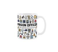 Purely Home Prison Officer Mug - Humorous Jail Staff & Inmate Security Themed Novelty Gifts - Tea/coffee Hot Drinks White Ceramic Cup Present