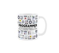 Purely Home Programmer Mug - Humorous Computing & Technology Operator Themed Gifts - Tea/coffee Hot Drinks White Ceramic Cup Present