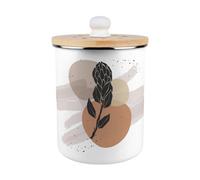 Purely Home Proteas Flowers Food Waste Caddy - Metal 2L Decorative Kitchen Compost Bin