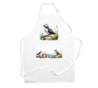 Purely Home Puffins Apron - Coastal Sea Birds Cooking & Baking Gift