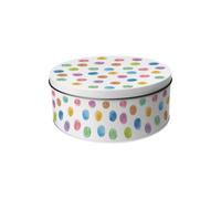 Purely Home Rainbow Polka Dots Small Cake Tin - Colourful Homeware Gifts Round Metal Storage Container For Baking 18 X 7Cm