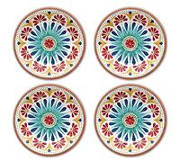 Purely Home re-usable Rio Medallion 21cm Melamine Side Plates, Set (4)