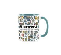 Purely Home Receptionist Mug - Humourous Trades Funny Novelty Gift - Tea/coffee Cobalt Ceramic Cup Present For Office Workers