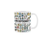 Purely Home Receptionist Mug - Humourous Trades Funny Novelty Gift - Tea/coffee White Ceramic Cup Present For Office Workers