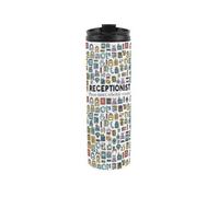 Purely Home Receptionist Travel Mug - Novelty Gifts For Office Workers - Reusable Stainless Steel Vacuum-Sealed Double-Walled 500Ml Flask