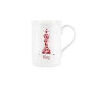 Purely Home Red King Mug - Board Game Gift/Present - Chess Bone China Coffee/Tea Mug