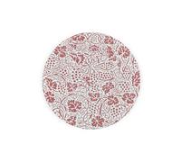 Purely Home Red Oak Leaves & Berries Textured Glass Round Trivet - Small Kitchen Chopping Board