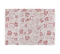 Purely Home Red Oak Leaves & Berries Worktop Protector - Large Textured Glass Chopping Board