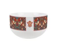Purely Home Red Strawberry Thief Ceramic Bowl - Dinnerware Serving/cereal Bowl