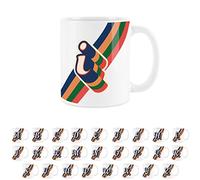 Purely Home Retro Alphabet Letter I Mug - White Coffee Tea Present Personalised Initial Gift