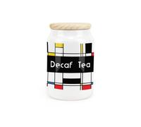 Purely Home - Retro Art Deco - Decaf Tea Canister - Kitchen Storage Jar