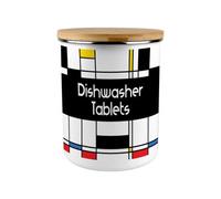 Purely Home Retro Art Deco Dishwasher Tablets Storage Tin