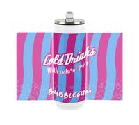 Purely Home Retro Bubblegum Soda Can Large Drinking Flask With Straw