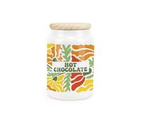 Purely Home - Retro Flowers - Hot Chocolate Canister - Kitchen Storage Jar