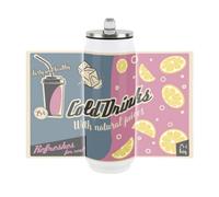 Purely Home Retro Soda Can Large Drinking Flask With Straw