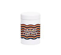 Purely Home Retro Waves Decaf Coffee Canister - Colourful Rainbow Stripes Home Gift - White Screw Top Lid Kitchen Storage Container 750Ml Gift
