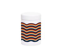 Purely Home Retro Waves Storage Canister - Colourful Rainbow Stripes Home Gifts - White Screw Top Lid Kitchen Storage Container 750Ml Gift