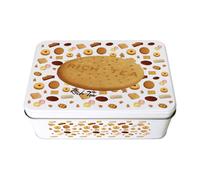 Purely Home Rich Tea Biscuit Tin - Rectangular Metal Storage Container For Baking Novelty Kitchen Gifts 195 X 125 X 75mm