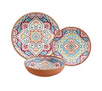 Purely Home Rio Corte 12 Piece Melamine Dinnerware Set