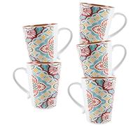 Purely Home Rio Corte Melamine Mugs - Outdoor/Camping/BBQ - Plastic/Melamine Reusable Outdoor Drinkware x 5