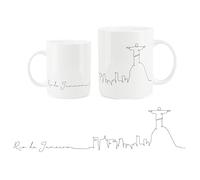 Purely Home Rio de Janeiro City Skyline Collection - Bone China Mug White Coffee/Tea Present Gift for Travel Lovers