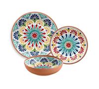 Purely Home Rio Medallion 15 Piece Melamine Dinnerware Set For 5