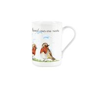 Purely Home Robins Appear When Love Ones are Near - Fine Bone China Style White - Sympathies & Loss Robin Bird Mug Coffee/Tea Present Gift